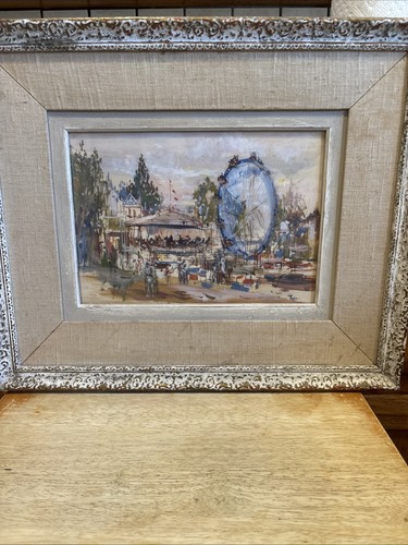 Watercolor merry round - watercolor, merry-go-round