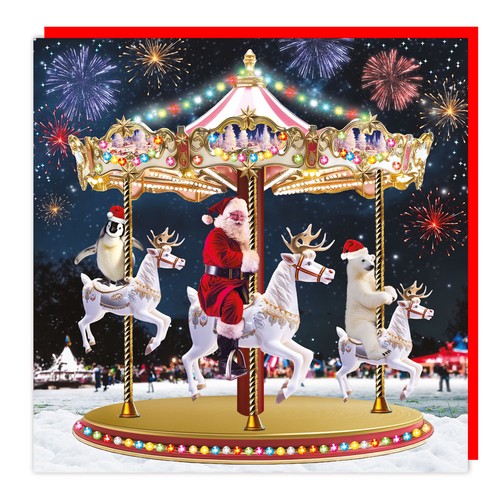 Lenticular santa christmas - 3d,