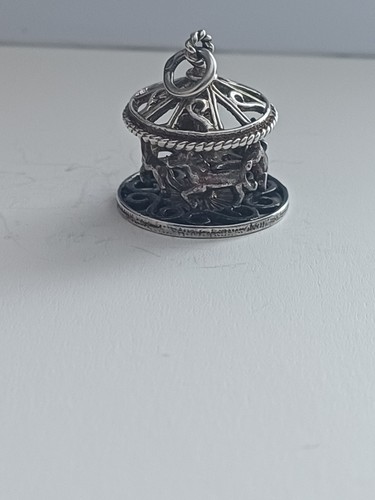 Silver merry round - silver, charm