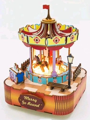 Wooden carousel music - music, box