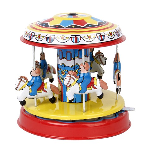 Vitage tin toy fairground - vitage,